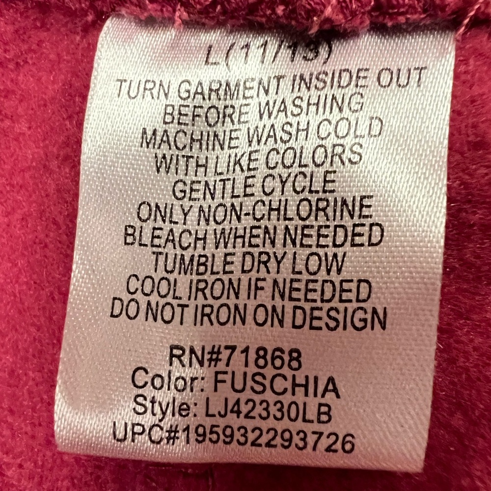 Care Bears Rainbow Embroidered Burgundy Maroon Sweatpants Large - Picture 6 of 6